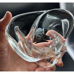 Vtg Saint Louis Crystal Ashtray Art Glass France Candy Dish Bowl Transatlantic